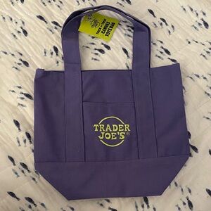 Purple and Green Trader Joe’s Mini Tote Bag